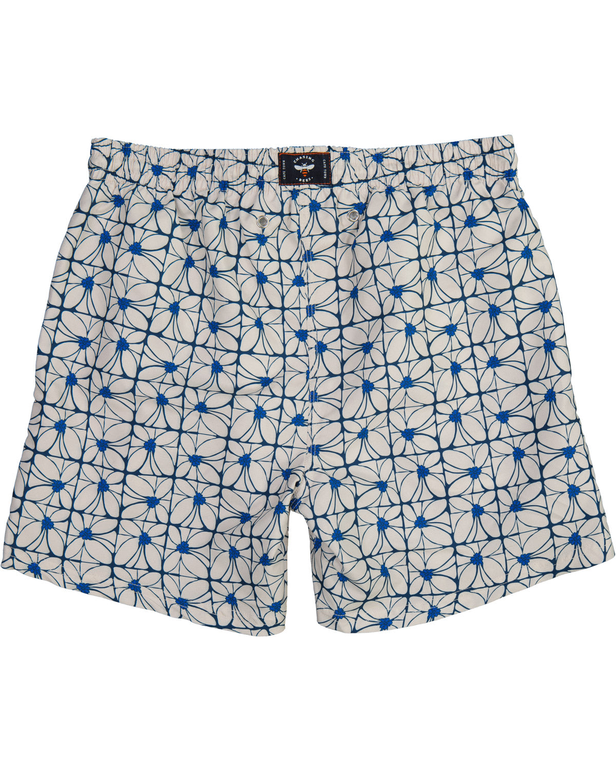 Flower Grid Stone Swim Shorts