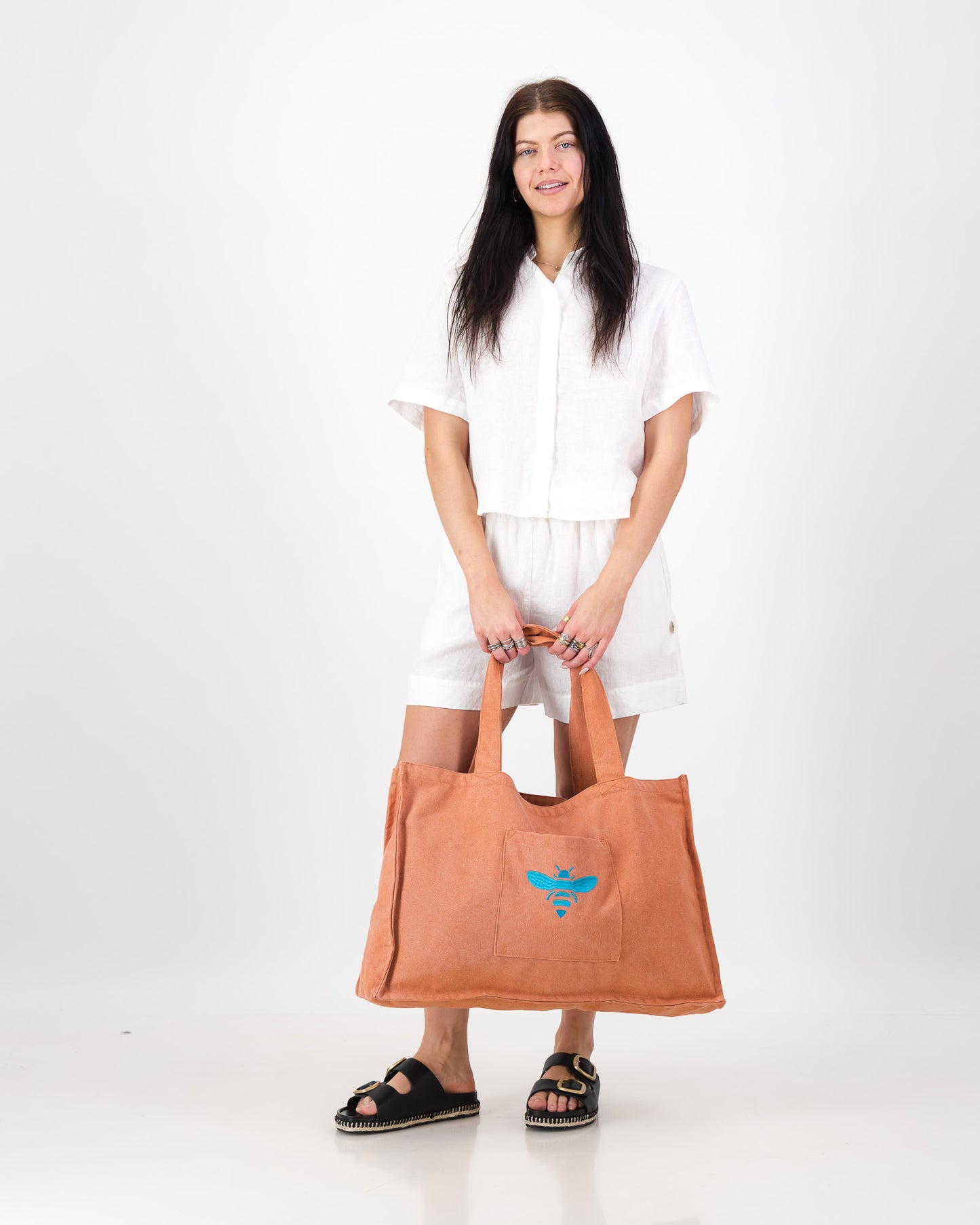 Canvas Bee Beach Bag