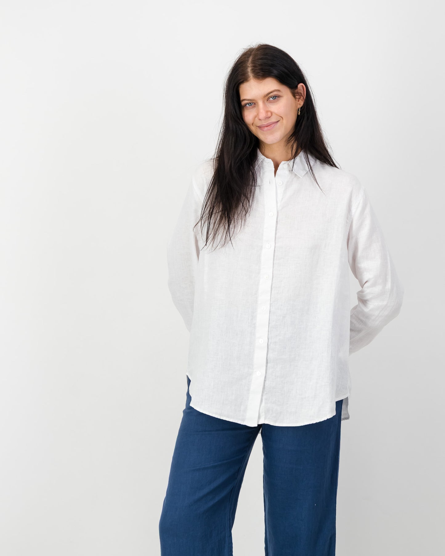 Womens Linen Wide Leg Pant