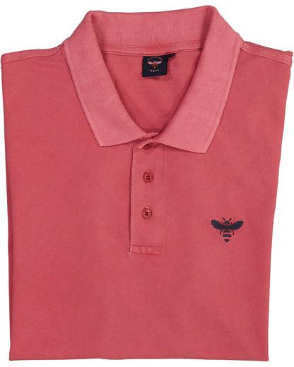 Pigment dye polo shirt