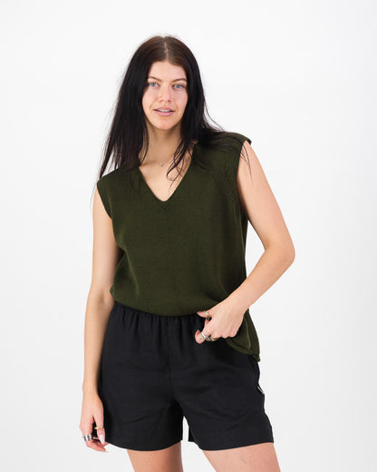 Womens Linen Resort Short