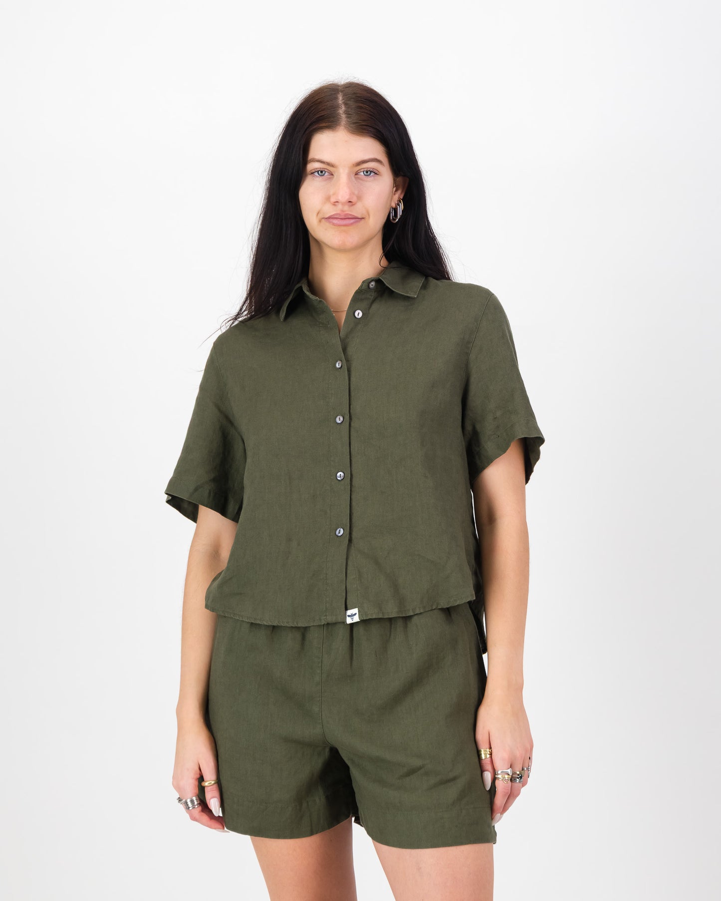 Womens Linen Resort Short