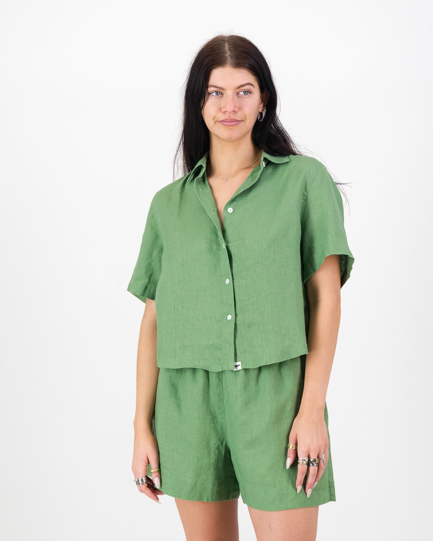 Womens Linen Resort Short