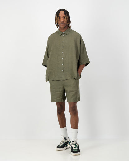 Mens Linen Drawstring Shorts