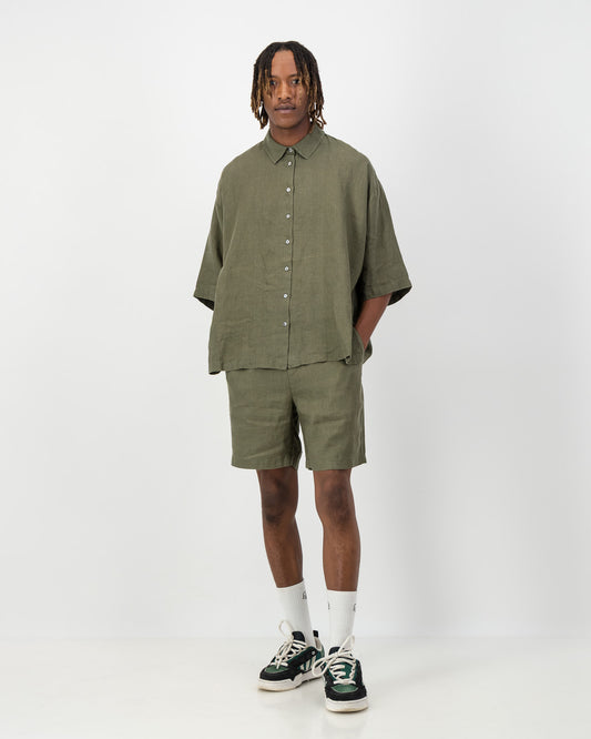 Mens Linen Drawstring Shorts