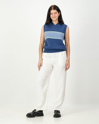 Womens Linen Wide Leg Pant