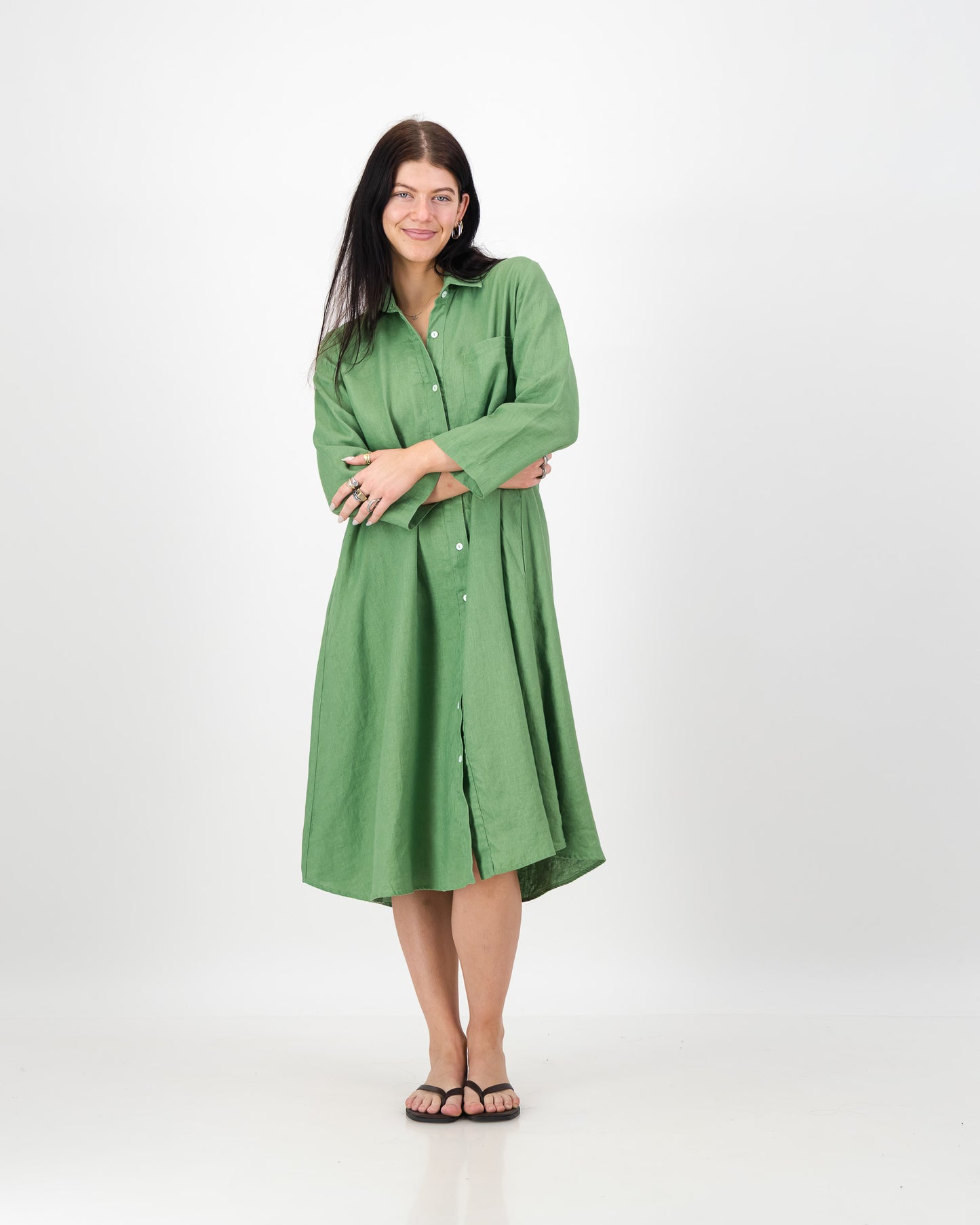 Women’s Classic Linen Shirt Dress