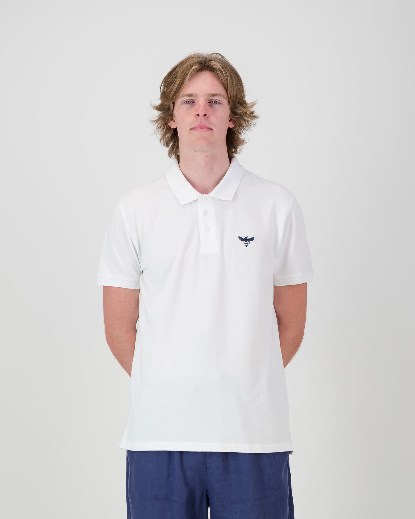 Pigment dye polo shirt