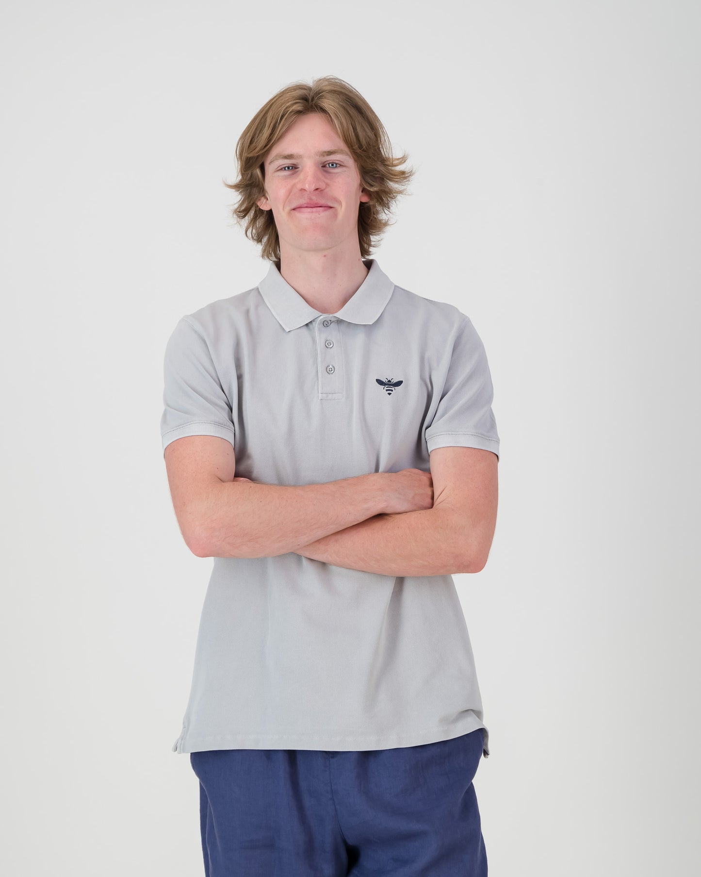 Pigment dye polo shirt