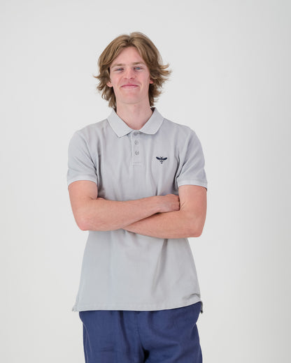 Pigment dye polo shirt