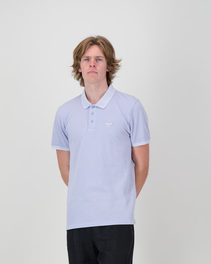 Pigment dye polo shirt