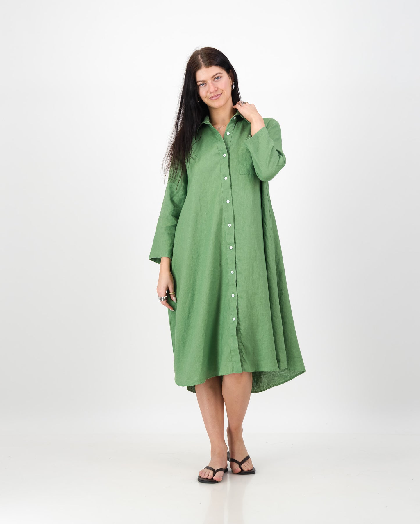 Women’s Classic Linen Shirt Dress