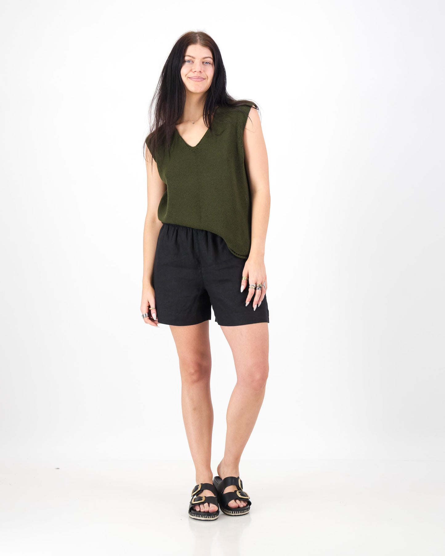 Womens Linen Resort Short