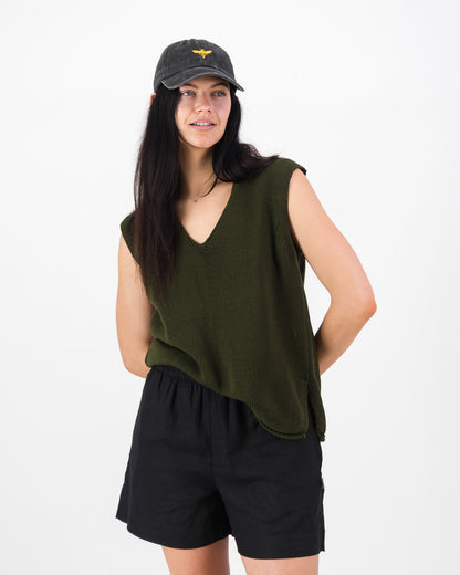 Womens Linen Resort Short