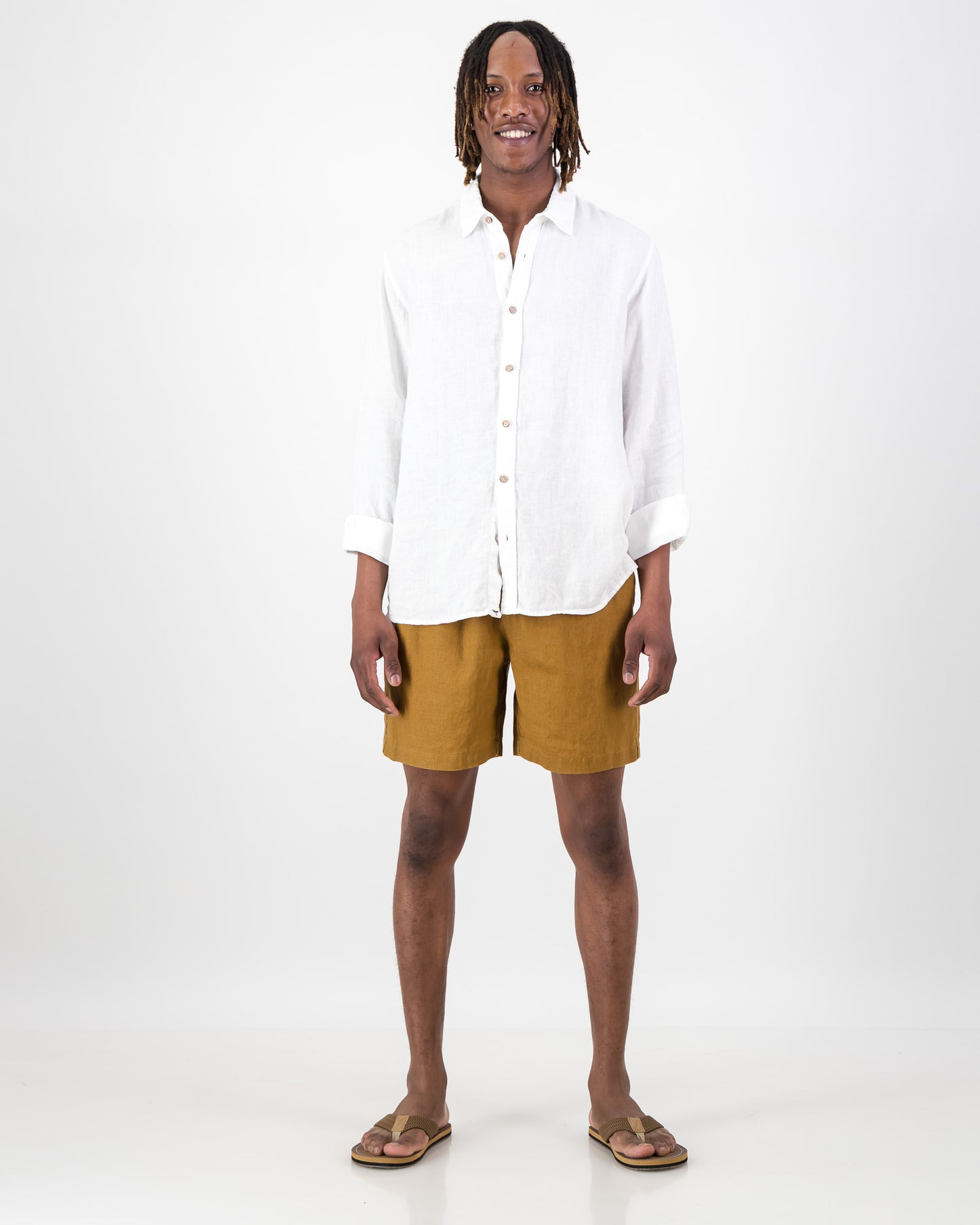 Mens Linen Drawstring Shorts