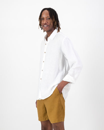 Mens Linen Drawstring Shorts
