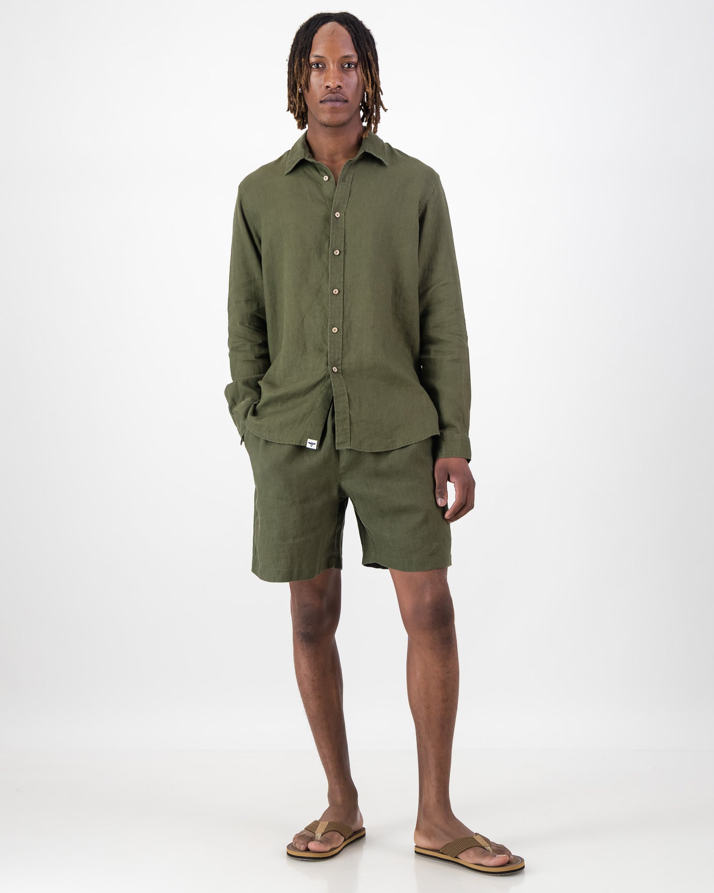 Mens Linen Drawstring Shorts