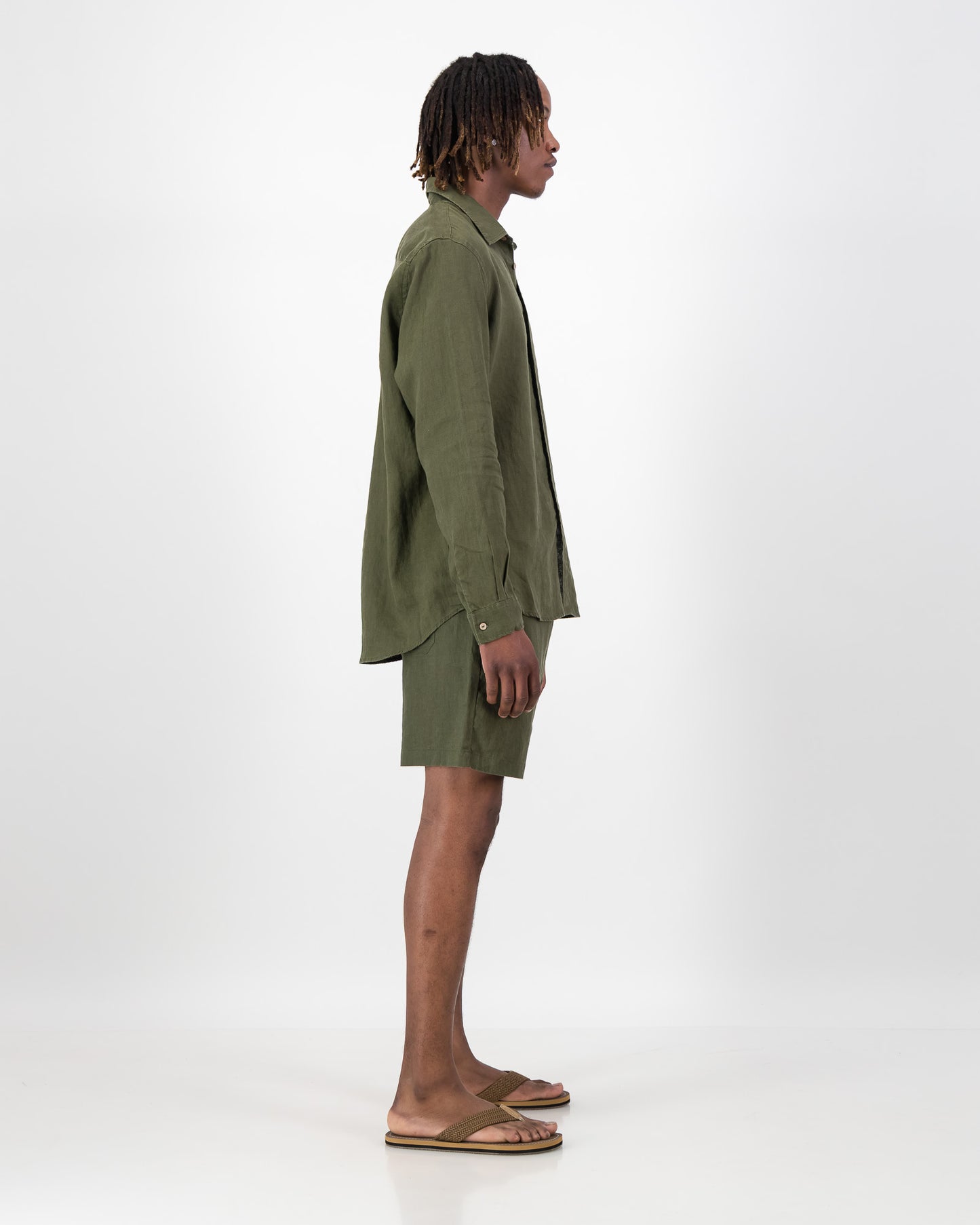 Mens Linen Drawstring Shorts