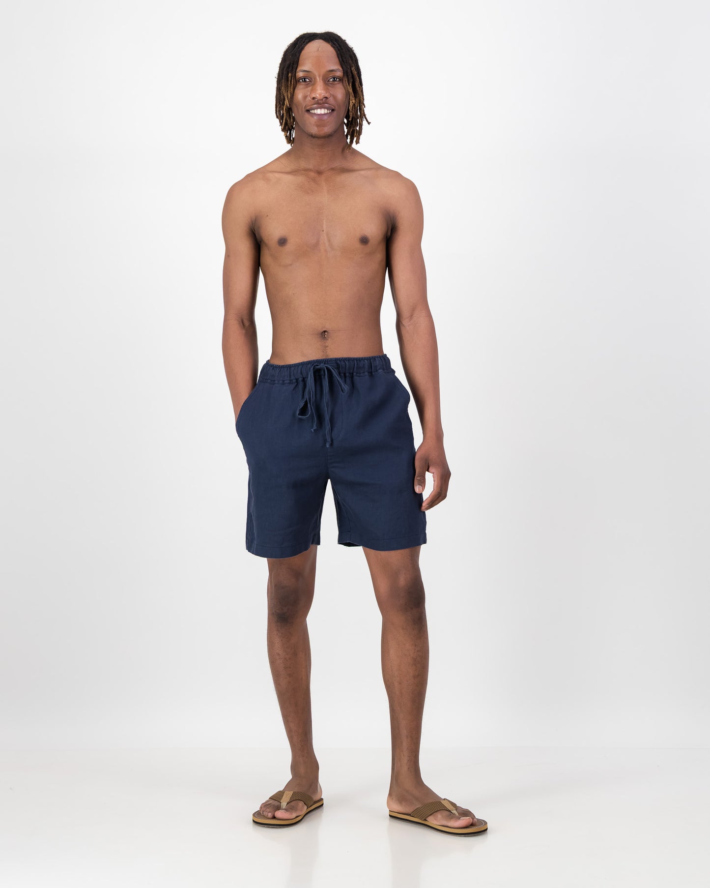 Mens Linen Drawstring Shorts