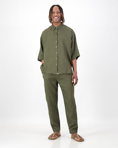 Uni Linen Drawstring Pant