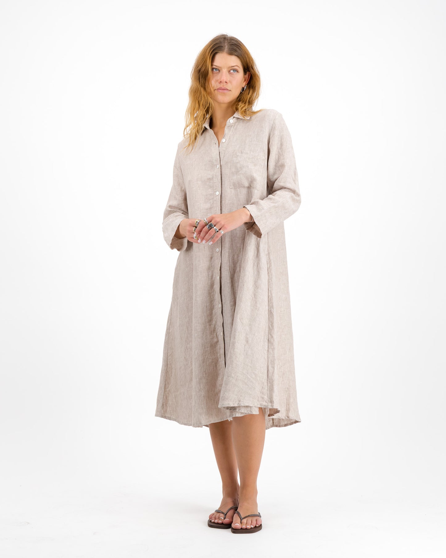 Women’s Classic Linen Shirt Dress