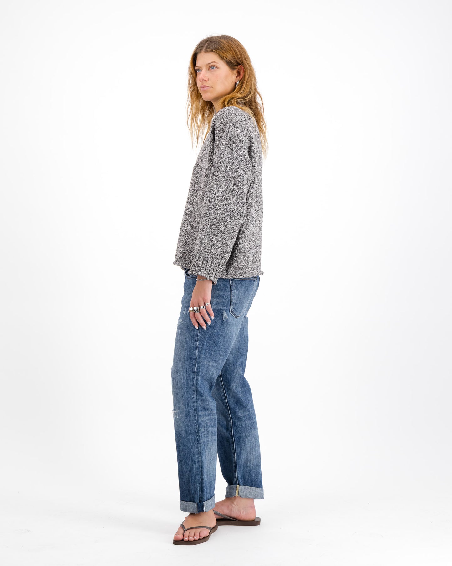 Rib Neck Sweater