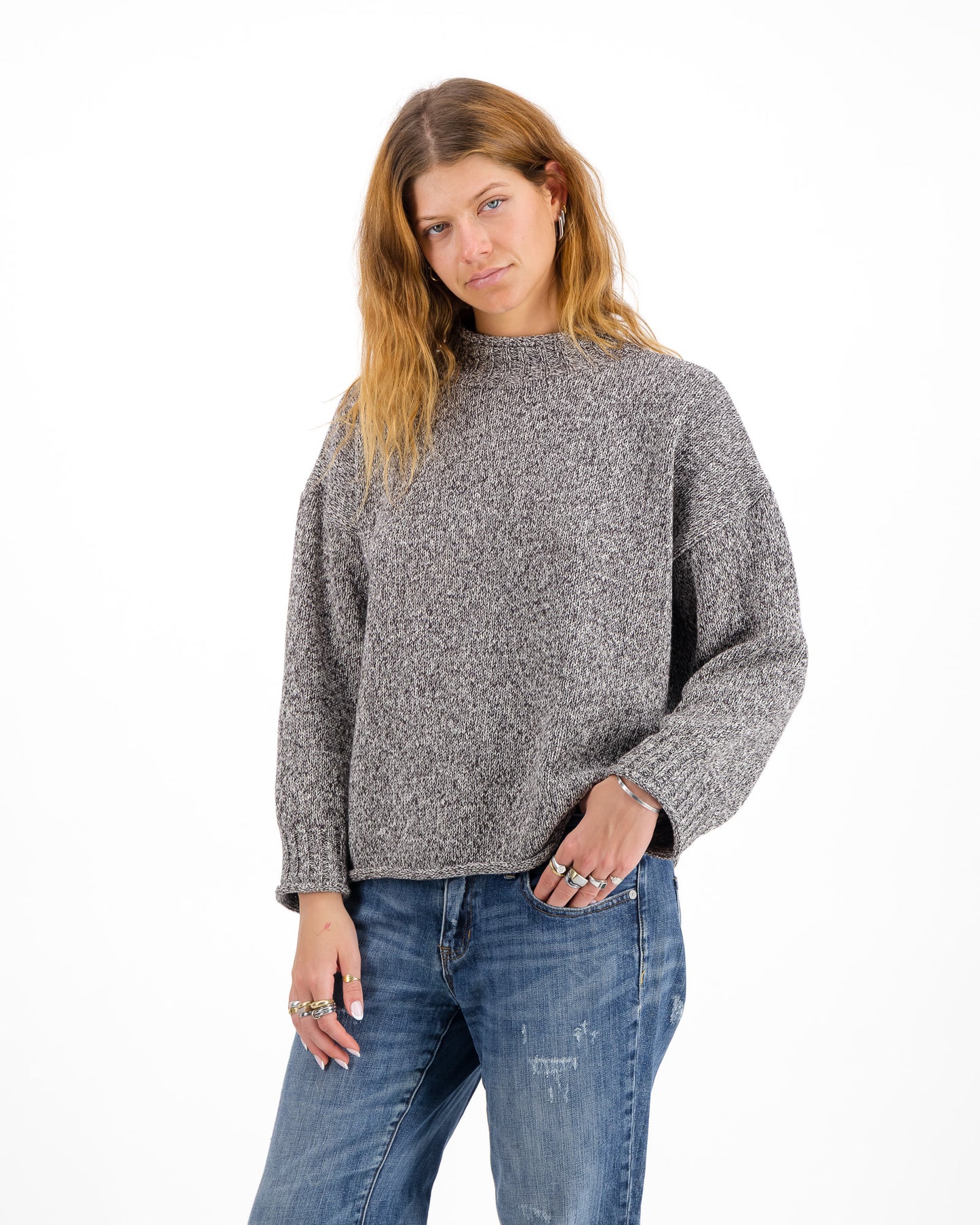Rib Neck Sweater