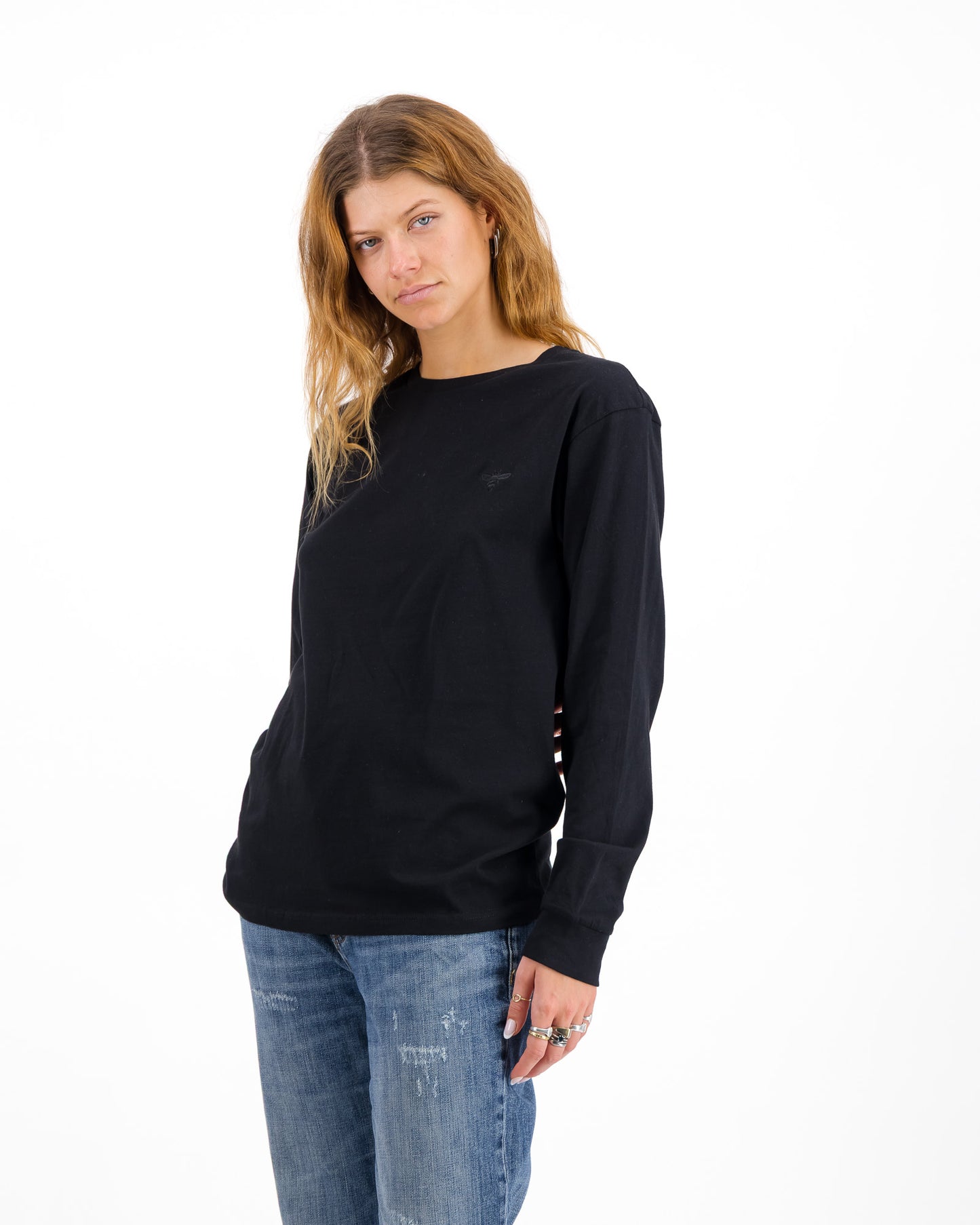 Embroidered Long Sleeve Bee Tee