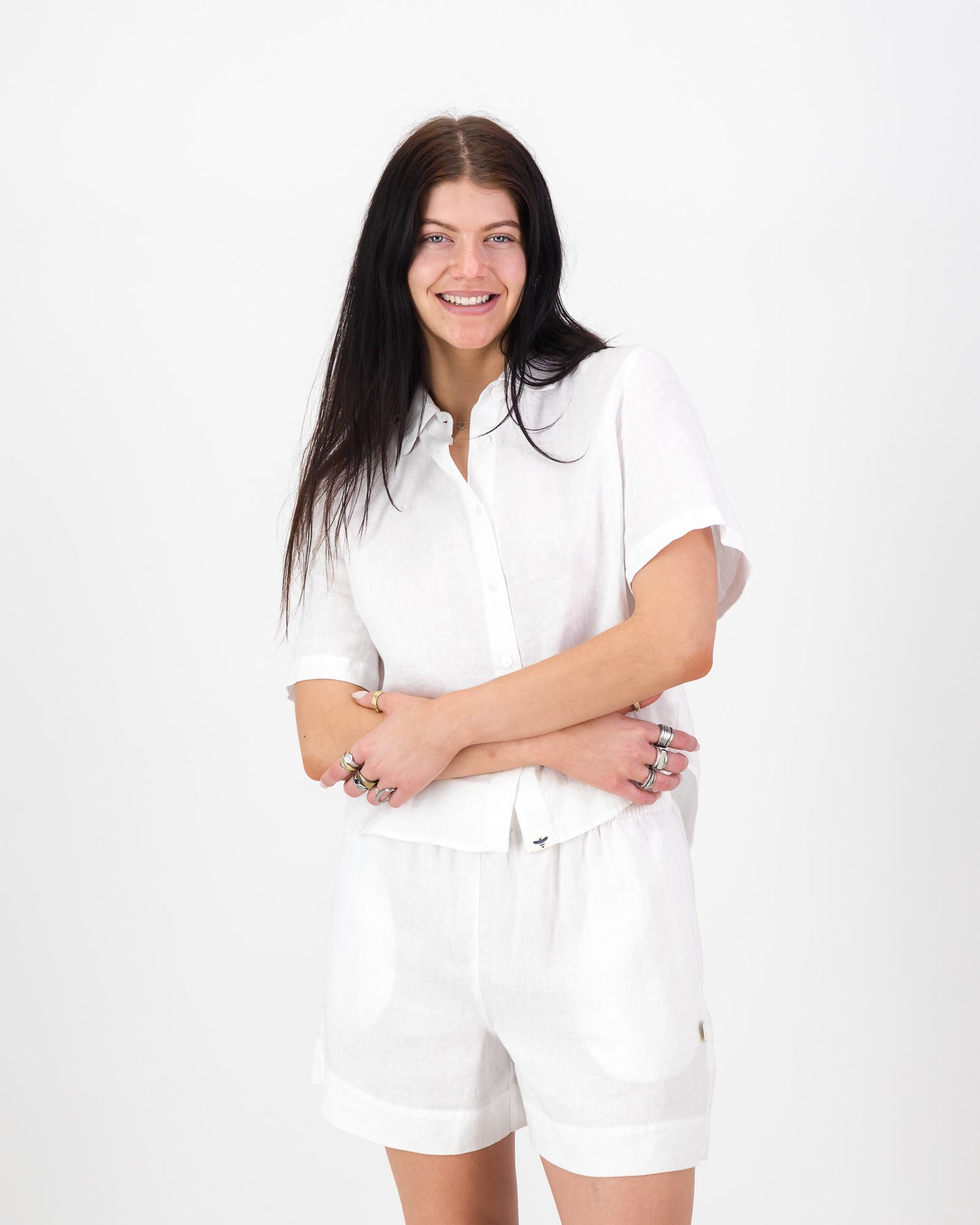 Womens Linen Resort Short